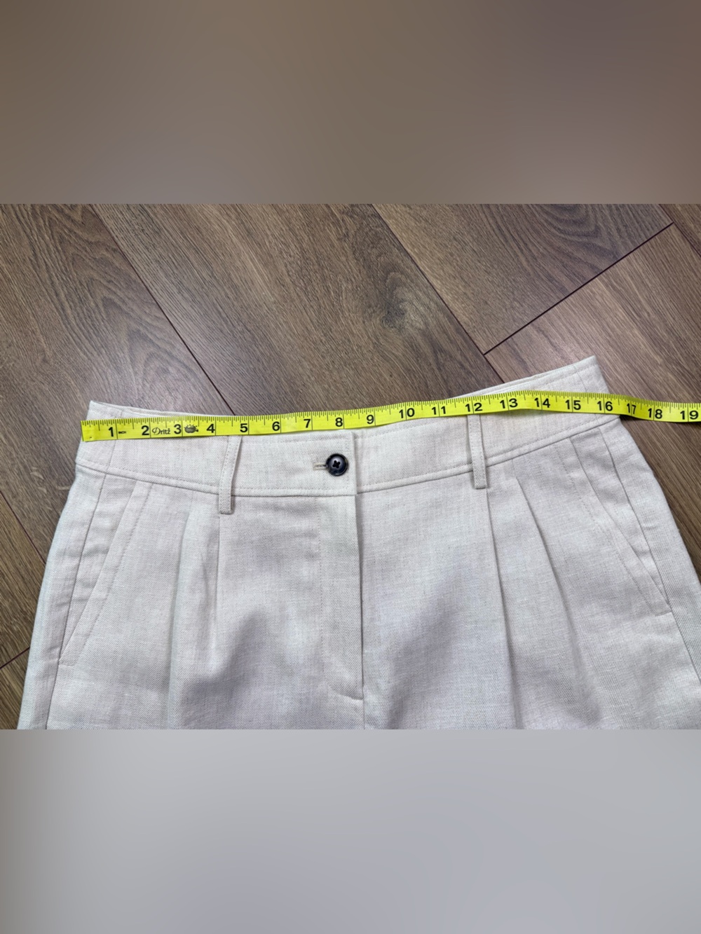 NWT J. Crew Remi Shorts in Stretch Linen Blend in Flax Ivory Size 10 - Picture 9 of 11